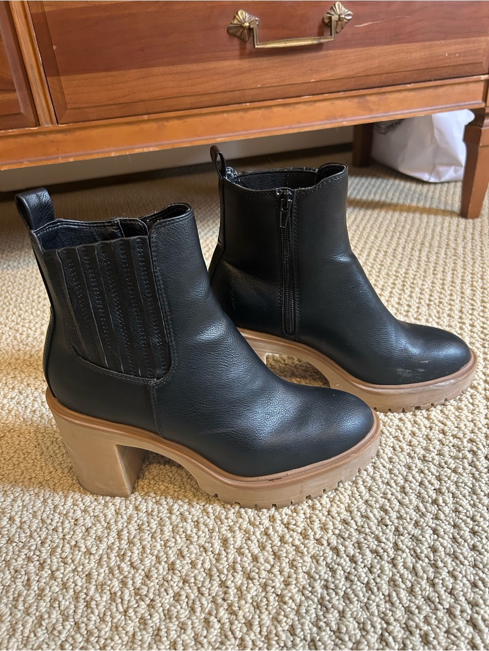 DV by Dolce Vita H20 Jetta Black Platform Ankle Boots